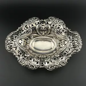 Antik massiv Sterlingsilber Bon Bon Geschirr Birmingham 1900 - Bild 1 von 9