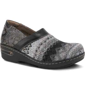 Zueco sin cordones L'Artiste Zagabank negro multi cuero y tejido textil EU 38 - Imagen 1 de 3