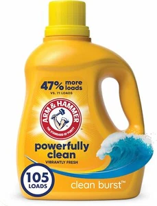 Arm & Hammer Clean Burst, 105 Loads Liquid Laundry Detergent, 105 Fl Oz - Picture 1 of 9