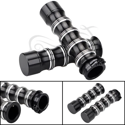 Motorcycle Skeleton 1" Handlebar Hand Grips For Harley Sportster XL1200 Iron 883 - Image 1 of 4