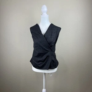 JIL Sander Wool Vest Medium Sleeveless Wrap Classic Designer Top - Picture 1 of 14