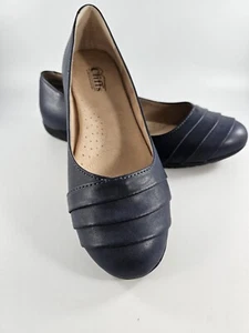 Scarpe basse donna Cliff's taglia 9W blu navy slip on comode  - Foto 1 di 10