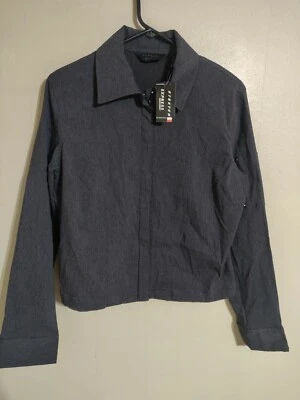 Express World Brand Stretch Charcoal Gray Zip Jacket - Youth Girls 13/14 - New! - Image 1 of 4