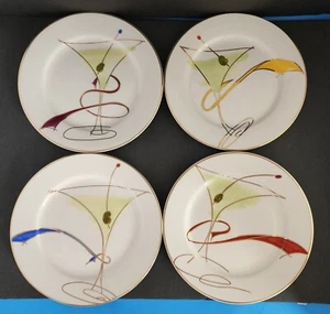 Pier 1 Imports Martini Glass Salad Dessert Appetizer Plates Porcelain Set of 4 - Bild 1 von 15