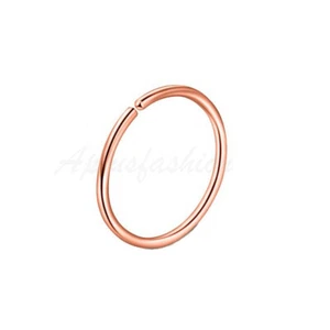 18G 20G 22G all size Color Plated on Steel Seamless Nose Hoop Ear Tragus Ring - Picture 1 of 11