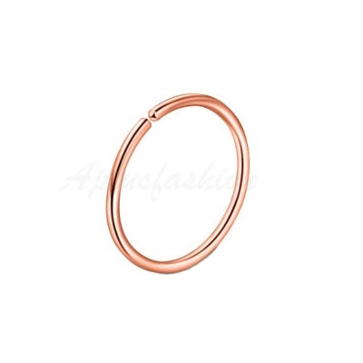 18G 20G 22G all size Color Plated on Steel Seamless Nose Hoop Ear Tragus Ring - Image 1 of 2