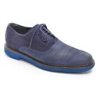 Men Cole Haan Air Harrison Plain Toe Oxfords 10 M Blue Suede Wool Balmoral Shoes