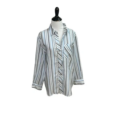 Westbound Women’s S Small Blouse Top Striped Button Down Shirt Business Casual - Image 1 of 4