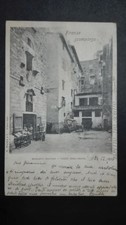 FIRENZE - MERCATO VECCHIO - PIAZZA DEGLI ARMIERI viaggiata 1900 animata TOSCANA