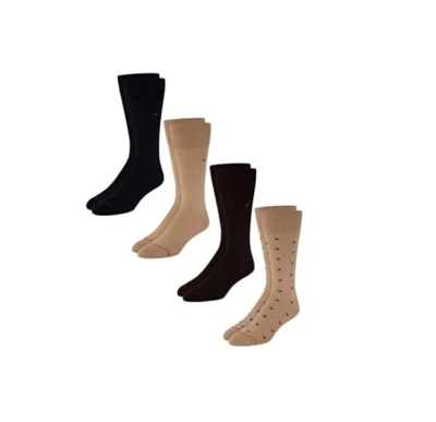 Calcetines de vestir Tommy Hilfiger cómodos ligeros para hombre, paquete de 4 () Foto 1 de 4