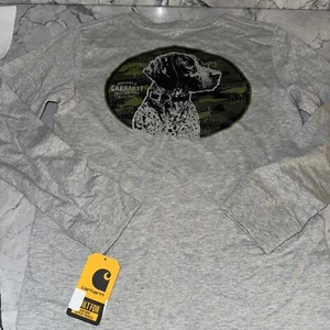 Carhartt Boys Dog Graphic T-Shirt Long Sleeve NEW - Picture 1 of 2