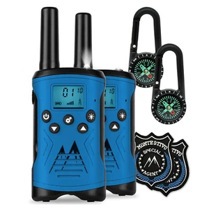 Walkie-Talkie Set 8 teiliges Funkgerät Kompass Agenten-Abzeichen 3km vers. Farbe - Zdjęcie 1 z 1