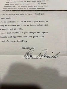Bebe Daniels silent film movie star actress signed letter autograph 1945 - Picture 1 of 3