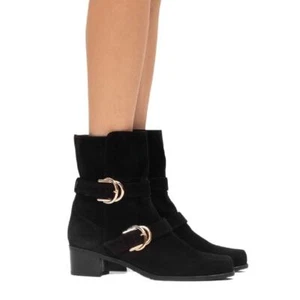 Stuart Weitzman Britain halbhohe Stiefel schwarz Größe 6,5 - Bild 1 von 12