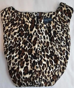 GABBY SKYE Brown Black Animal Sleeveless A Line Dress 10 M Medium - Picture 1 of 6