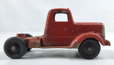 Camión cisterna de aceite Tootsietoy Mack L-Line 1954-1959 rojo tractor de colección Foto 1 de 4
