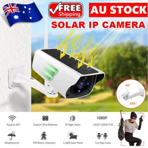 Home Solar Security Camera Wireless IP WIFI CCTV PTZ Night Vision IP66 Cameras - Picture 1 of 13