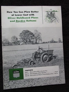 Original 1952 Oliver Moldboard Plows & Raydex Bottoms Brochure - Picture 1 of 9