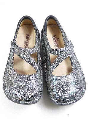 GR8! ALEGRIA  leather mary janes Flats,comfy,walk work Womens 37-7-7.5M $155 - Image 1 of 4