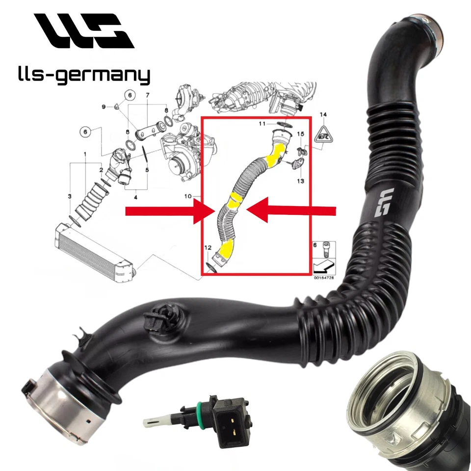 Luftleitung Ladeluftschlauch für BMW 1er Coupe E82 116d 118d 120d 123d 7797481