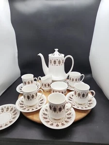 Paragon Fine Bone China "Symmetra" Coffee Pot Set Vintage - Picture 1 of 8