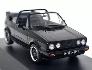 Solido 1/43 Volkswagen Golf MK1 Cabriolet Sportline Black Diecast Model Car - Picture 1 of 9