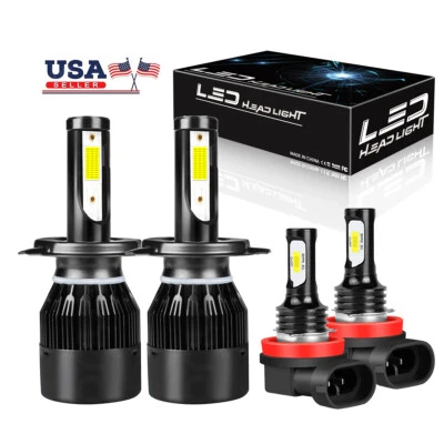 For Nissan Versa 2007-2013 - H4+H11 LED Headlight Bulbs Kit Hi-Lo Beam Fog Light - Image 1 of 4