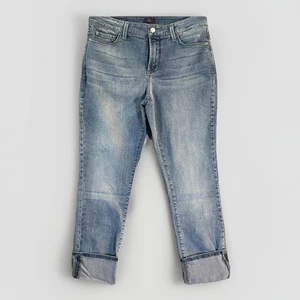 Jeans NYDJ Plus Lorena skinny boyfriend polsini arrotolati demin versatile comfort - Foto 1 di 18