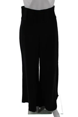 Cushnie Et Ochs Womens Silk High Rise Wide Leg Corset Trousers Black Size 4 - Image 1 of 4