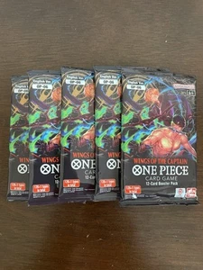 One Piece Wings Of The Captain OP-06 Five 5 Booster Packs Lot English A - Picture 1 of 2