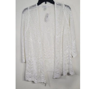 Cárdigan suéter de encaje DressBarn para mujer 1X Cottage Core informal caprichoso nuevo con etiquetas - Imagen 1 de 9
