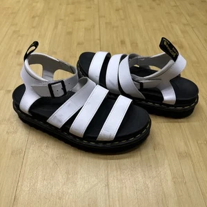 Sandali Dr Martens Blaire platform bianchi con cinturino da donna taglia US 9 UK 7 - Foto 1 di 11