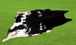 100% Original Kuhfell Teppich Bereich Skin Leder 15.99 Sq.feet (124cmx119cm) A - Bild 1 von 3