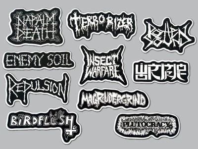 OMNI-CULT Grindcore Vinyl Sticker Lot (10 Stickers) SET 1 napalm death insect warfare