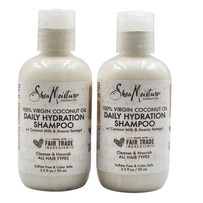 2X Champú Hidratación Diaria Sharité Humedad 3.2floz Aceite de Coco Virgen Leche de Coco Foto 1 de 4
