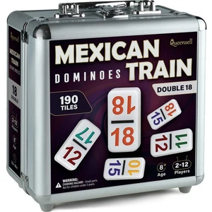 Mexican Train Dominoes Set with Numbers - Double 18 Dominos Set for Adults an... - Picture 1 of 8