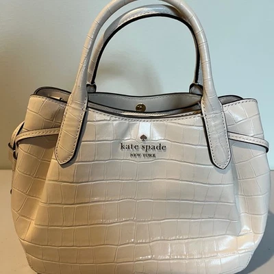 Kate Spade Croc Embossed Dumpling Small Satchel Bag - Image 1 of 4