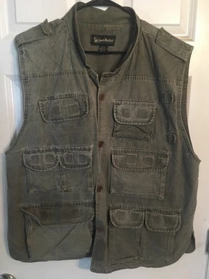 Chaleco de montaña Gander para hombre XL caza utilitario carga pesca lengüeta militar de colección Foto 1 de 4