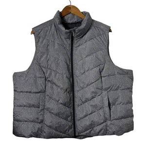 Lands End Womens Max 600 Down Puffer Packable Vest Size 2XP Chevron Outdoor NWT - Picture 1 of 8