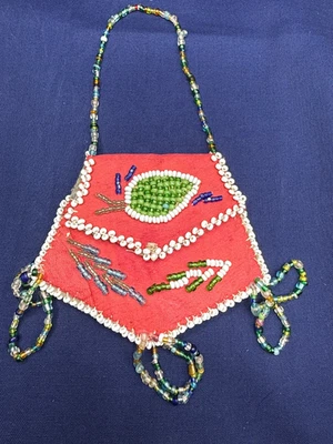 Vintage Whimsey Purse Trade Beaded Red Cloth - Image 1 of 4