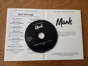 Mank FYC DVD For Your Consideration Awards Promo Screener Davod Fincher - Picture 1 of 7