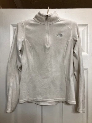 The North Face Polartec Classic Fleece Women Sz XS White 1/4 Zip Pullover - Image 1 of 4