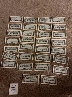 LOTE DE 30 billetes de 5 centavos del gobierno japonés Foto 1 de 4