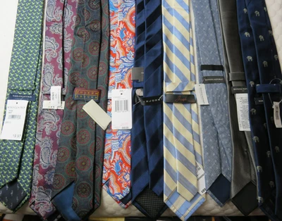 Lote 9 corbatas para hombre Abboud/Tailorbyrd/Sean John/B.Republic/IZOD/JosABank* nuevas con etiquetas Foto 1 de 4
