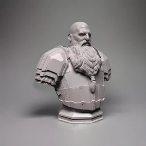 Iron Hill Dwarf Bust-8 Inches (Grey) - Picture 1 of 2