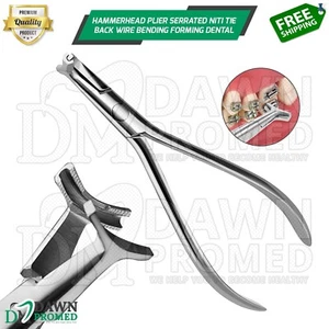 Hammerhead Plier Serrated Niti Tie Back Wire Bending Forming Dental Orthodontic - Picture 1 of 9