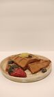 Ceramic Waffles with Berries on Plate Sculpture