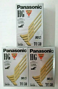 Cintas de videocámara casete compacto Panasonic HG nuevas (3) 90 min TC-30 - Imagen 1 de 4