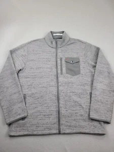 Suéter Criquet Para Hombre Grande Gris Bolsillos con Cremallera Completa Golf Poliéster Tejido - Imagen 1 de 9
