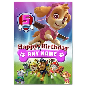 Große personalisierte Geburtstagskarte; Paw Patrol; beliebiges Alter Name für kleine/große (765) - Bild 1 von 15